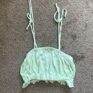 Green crop top